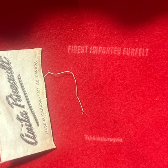 💫NWT Very Clockwork Orange Vintage Red Felt Hat by Anita Pineault.RARE FIND - Picture 5 of 6